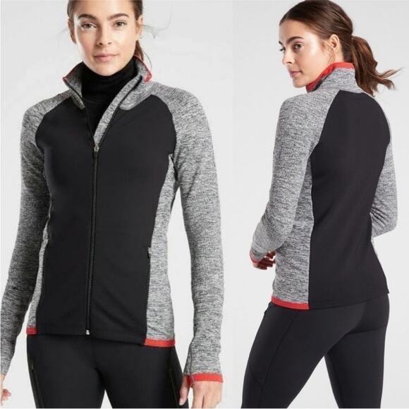 Athleta Heather Gray Andes Hybrid Jacket Sz L - Picture 8 of 10